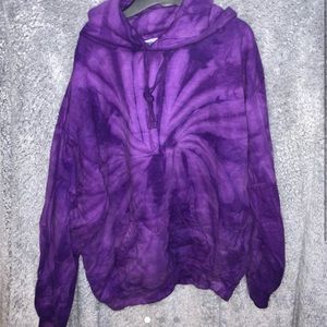 Purple tie-dye hoodie